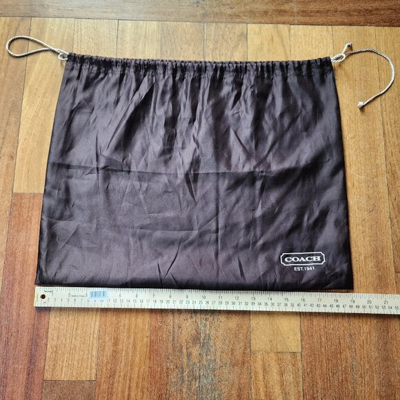 COACH Brown Silk Drawstring Dust Bag - Picture 11 of 16